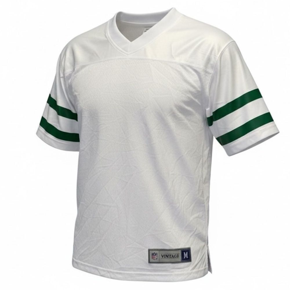 NWT NFL Vintage White BLANK Football Jersey Green Stripe NY Jets - Size 3XL